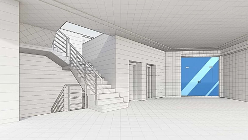  3D-Modell vom Hotel «Schweizerhof» in Sils im Engadin.