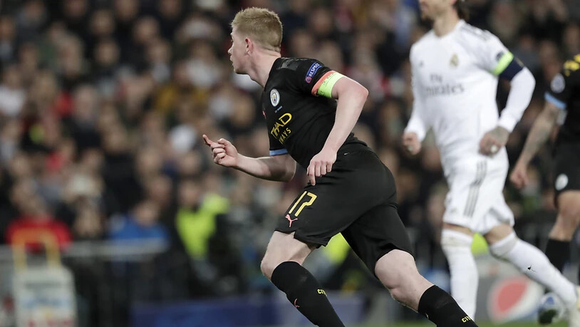 Tor und Vorlage: Kevin De Bruyne bringt Manchester City in Madrid auf Viertelfinal-Kurs