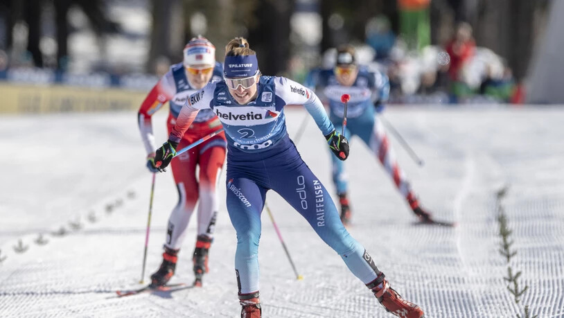 Nadine Fähndrich gibt auf der Zielgeraden tüchtig Schub. (Archivaufnahme)