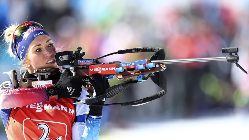 Elisa Gasparin, die nicht ihren besten Tag erwischte, nimmt die Scheiben ins Visier. (Archivaufnahme)