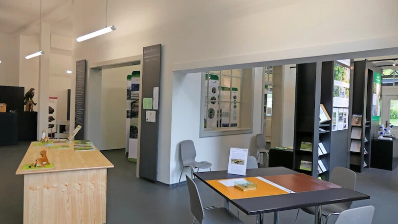 Wieder für Gäste geöffnet: Das Naturzentrum befindet sich neu ganz im Süden des Bahnhofgebäudes in Glarus. Pressebilder