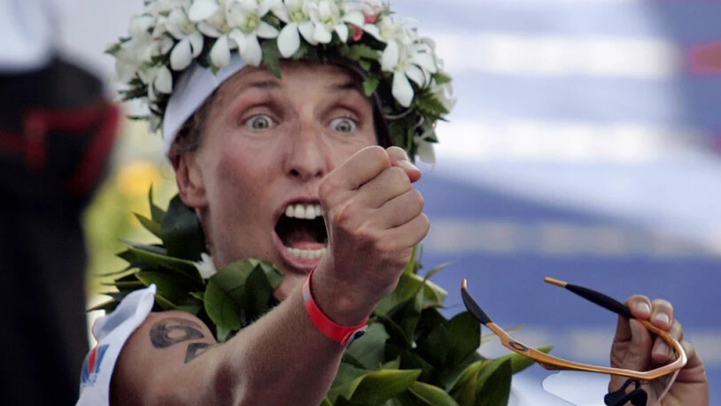 Natascha Badmann bei ihrem letzten Triumph auf Hawaii im Jahre 2005