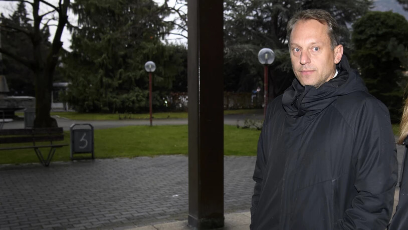 Der ehemalige Schweizer Tennisprofi Yves Allegro im Dezember 2019 vor dem Strafgericht in Siders. Der 42-jährige Walliser wurde wegen sexueller Nötigung zu zwei Jahren Gefängnis auf Bewährung verurteilt