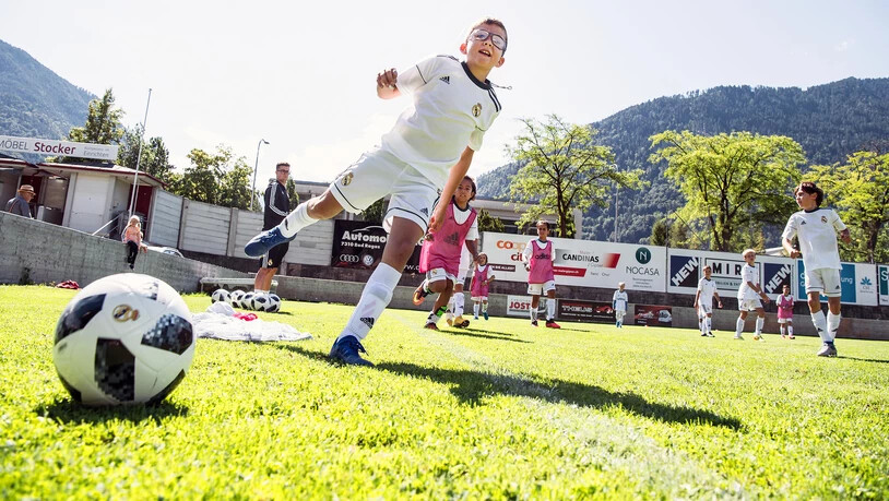 Real Madrid organisierte diese Woche ein Fussballcamp für die kleinen Profis in Chur.