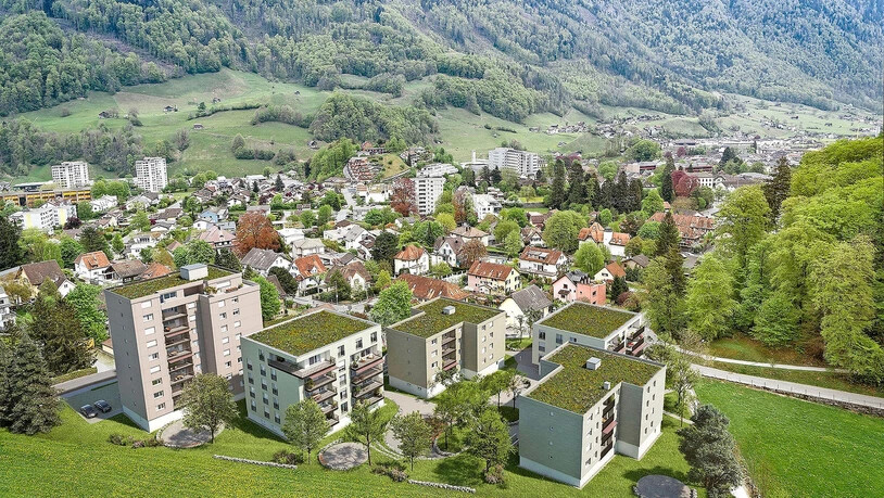 Verdichtung geplant: Neben den bestehenden Wohnblöcken sollen zwei weitere (Mitte vorne, rechts hinten) entstehen. 