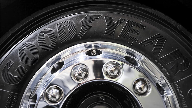 ARCHIV - Der Schriftzug «Goodyear» steht auf einem LKW-Reifen. Foto: Ole Spata/dpa