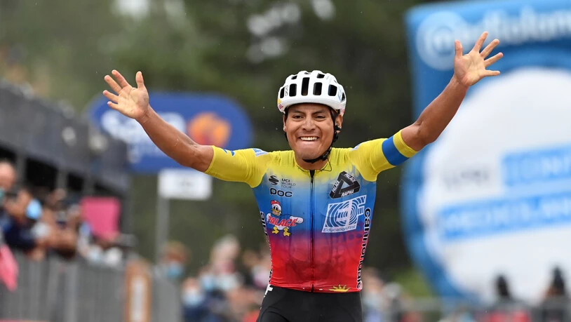 Jonathan Caicedo aus Ecuador feierte in der 3. Etappe des Giro d'Italia seinen ersten Sieg auf der World Tour