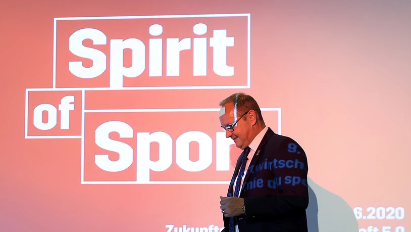 Swiss-Olympic-Präsident Jürg Stahl an einer Podiums-Veranstaltung im Juni 2020 in Bern