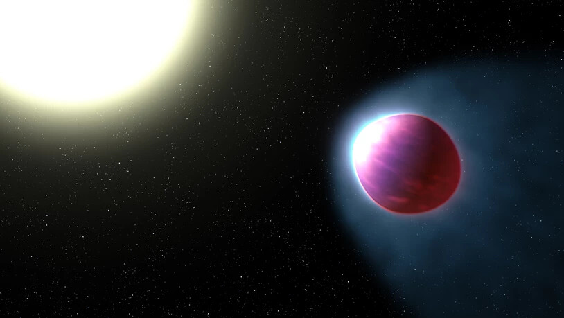 Der Exoplanet WASP-121b hat etwa ein Drittel mehr Masse als Jupiter - und ist brodelnd heiss.