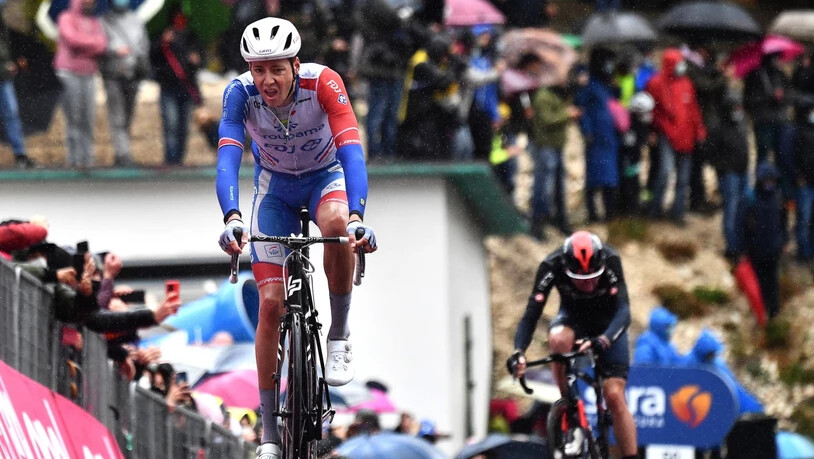 Kilian Frankiny beendet zum zweiten Mal am diesjährigen Giro eine Etappe in den Top 5