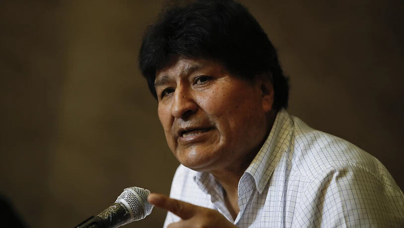 ARCHIV - Evo Morales, ehemaliger Präsident von Bolivien, spricht bei einer Pressekonferenz. Foto: Natacha Pisarenko/AP/dpa