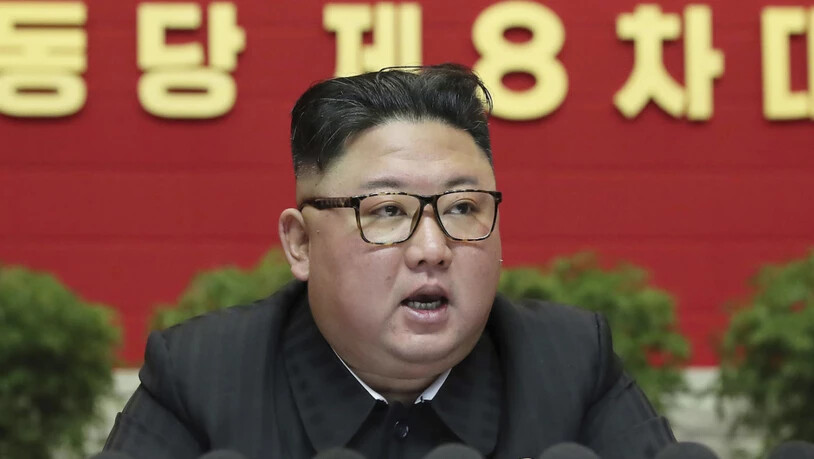 Der nordkoreanische Führer Kim Jong-un nimmt an dem achten Kongress der herrschenden Arbeiterpartei in Pyongyang teil. Foto: Uncredited/KCNA via KNS/AP/dpa - ACHTUNG: Nur zur redaktionellen Verwendung und nur mit vollständiger Nennung des vorstehenden…