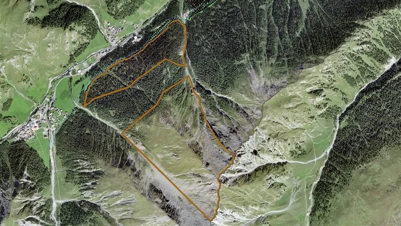 Visualisierung der geplanten Langlaufloipe bei Samnaun.