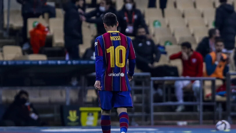 Barça-Superstar Lionel Messi verliess im Final des Supercups erstmals in seiner Karriere den Platz als Rot-Sünder