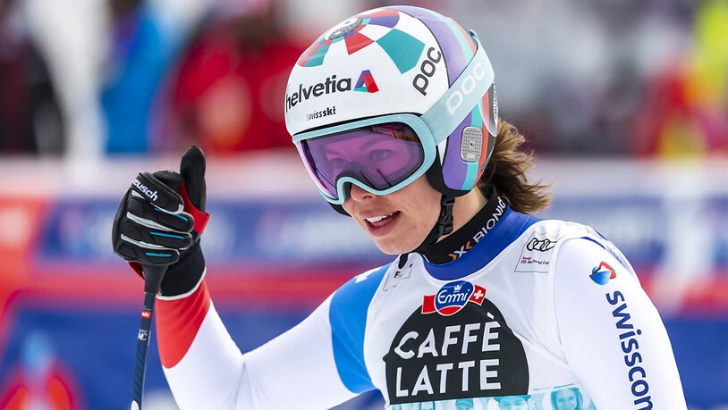 Michelle Gisin stand in diesem Winter schon fünfmal auf dem Weltcup-Podest
