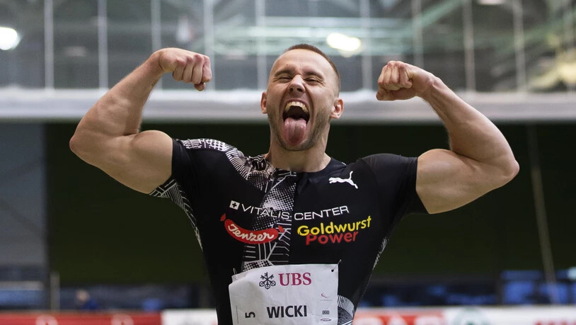 Geschafft: Silvan Wicki freut sich über den Schweizer Rekord.