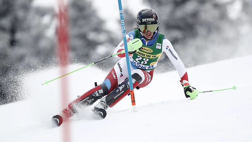 Die Walliserin Camille Rast stiess im zweiten Lauf noch um 13 Positionen in den 17. Rang vor