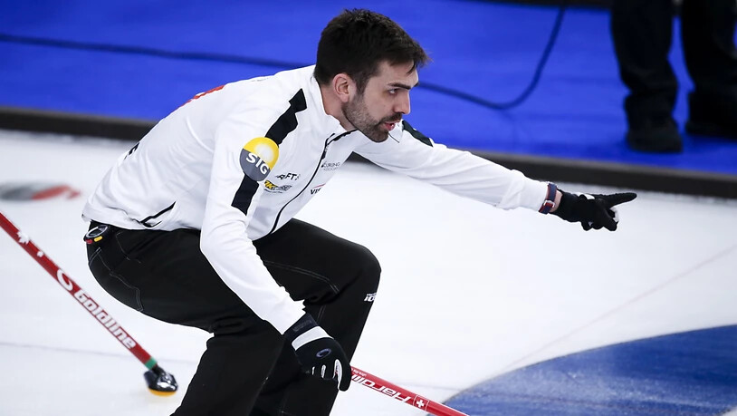 Der Schweizer Skip Peter De Cruz mit vollem Engagement