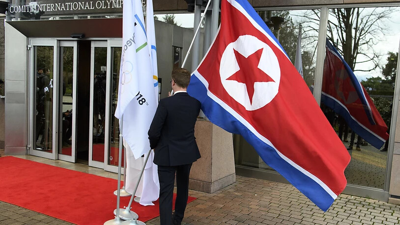 Die Fahne von Nordkorea wird bei den Sommerspielen in Tokio nicht zu sehen sein