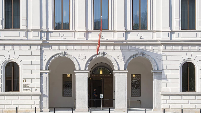 Der Eingang des Bundesstrafgerichts in Bellinzona. (Archivbild)
