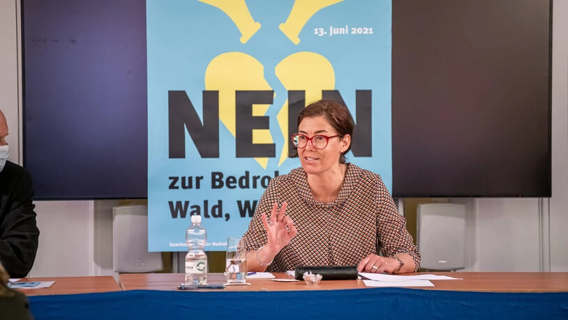 Franziska Preisig vom Nein-Komitee erläutert, weshalb sie gegen die Initiative «Für eine ethische und naturverträgliche Jagd» ist.