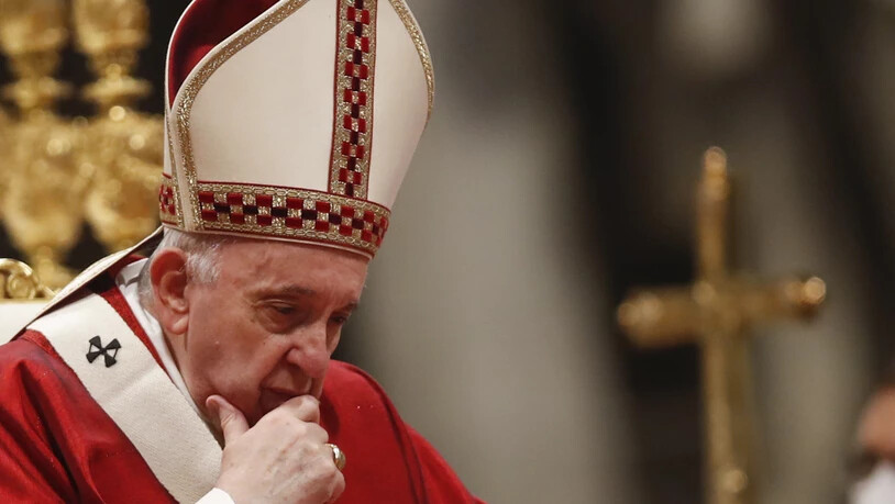Papst Franziskus bei der Pfingstmesse im Petersdom am Sonntag. Foto: Alessandra Tarantino/AP/dpa
