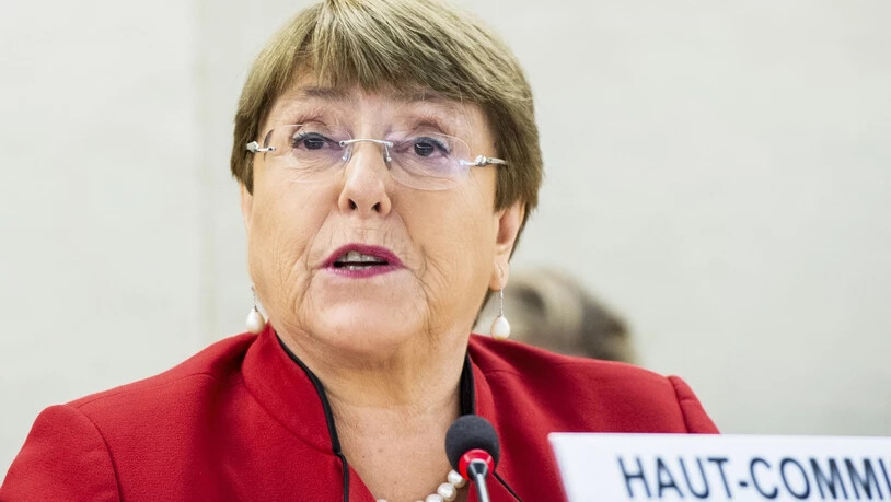 ARCHIV - Die Hochkommissarin der Vereinten Nationen für Menschenrechte Michelle Bachelet spricht während der 43. ordentlichen Sitzung des UN-Menschenrechtsrates. Foto: Violaine Martin/UN Geneva/dpa - ACHTUNG: Nur zur redaktionellen Verwendung und nur mit…
