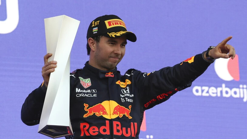 Der Mexikaner Sergio Perez feiert in Baku seinen zweiten GP-Sieg in der Formel 1