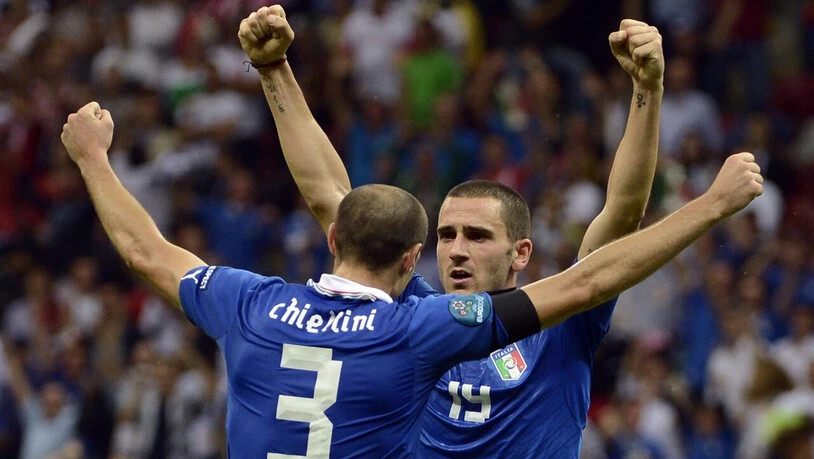 Auch an der EM 2016 wiesen Giorgio Chiellini und Leonardo Bonucci Romelu Lukaku in die Schranken - 2:0 für Italien in der Gruppenphase