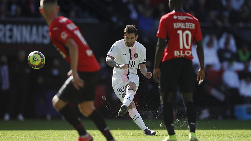 Lionel Messi trifft das Tor auch gegen Stade Rennes nicht