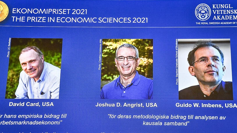 Der diesjährige Wirtschaftsnobelpreis geht an die drei Forscher David Card, Joshua Angrist und Guido Imbens. Sie alle liefern für die Forschung neue Erkenntnisse zum Arbeitsmarkt.(aktuelles Bild)