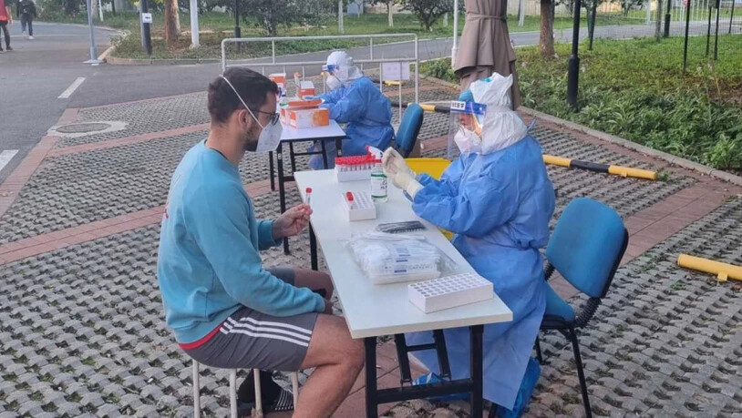 Tägliches Prozedere: Coronatests