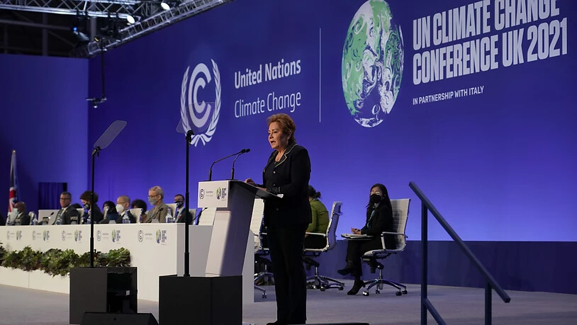Patricia Espinosa,  Leiterin des Sekretariats der Klimarahmenkonvention der Vereinten Nationen, fordert eine ambitionierte Klimapolitik. Ansonsten sehe sie eine düstere Zukunft auf die Menschheit zukommen. Foto: Alberto Pezzali/AP POOL/dpa