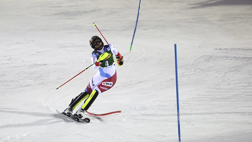 Wendy Holdener greift im zweiten Lauf an - am Ende resultiert der 7. Platz