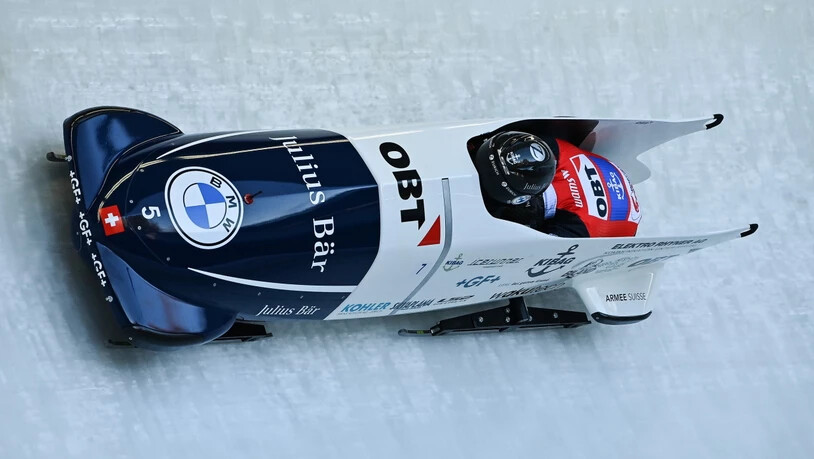 Als Siebte beste Schweizer beim Weltcup-Auftakt in Innsbruck-Igls: Michael Vogt und Sandro Michel im Zweierbob