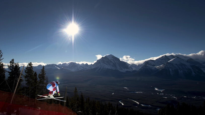 Speed-Auftakt in Lake Louise: 2018 bei schönstem Sonnenschein, 2021 wohl in grau