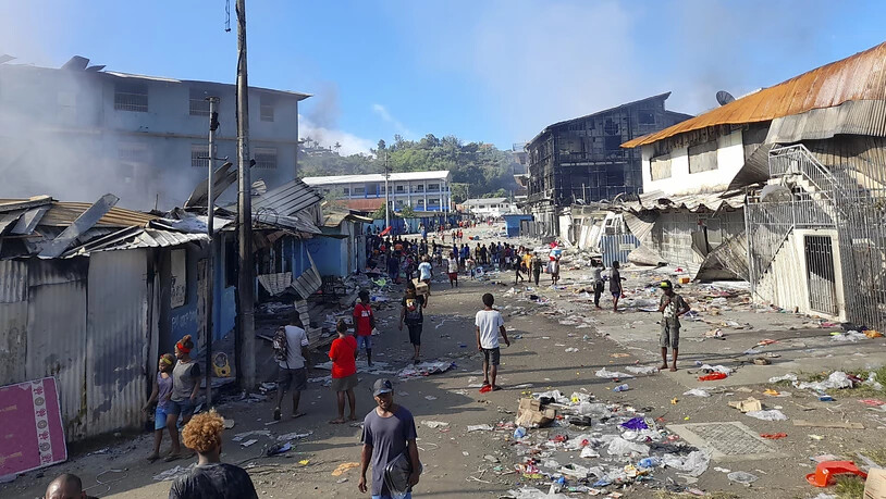 Die Strassen in Honiara, Hauptstadt der Salomonen, sind von Müll übersät.
