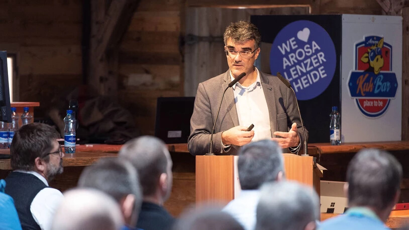 Regierungsrat Marcus Caduff war Gastreferent an der Generalversammlung der Bergbahnen Graubünden am Freitag. 