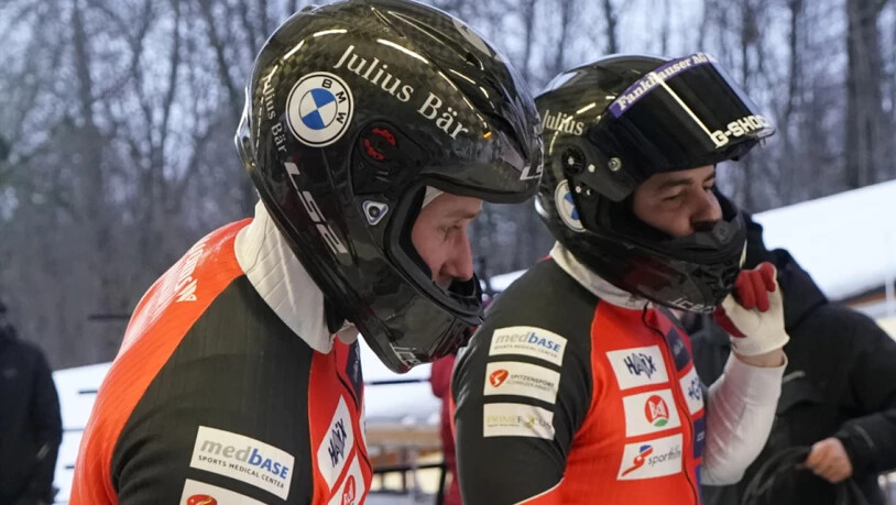 Zwei 5. Plätze für Simon Friedli im Zweierbob-Weltcup in Sigulda, einmal mit Andreas Haas ((li.), einmal mit Fabio Badraun