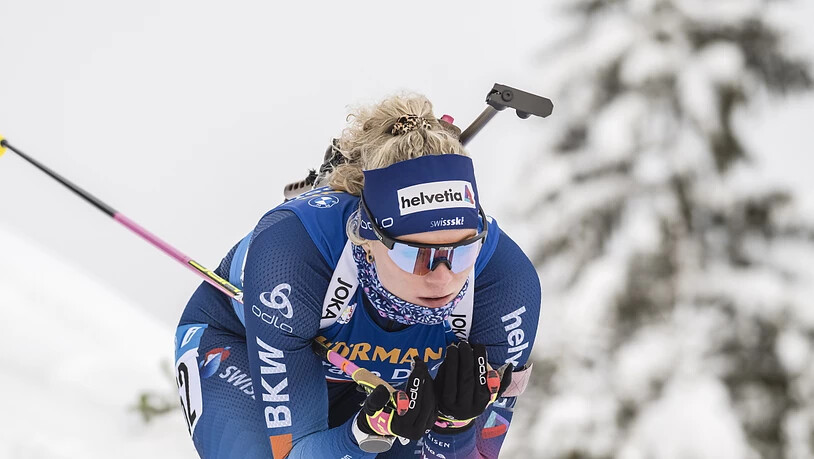 Amy Baserga erhält in der Abfahrt kurz Zeit zum Verschnaufen.