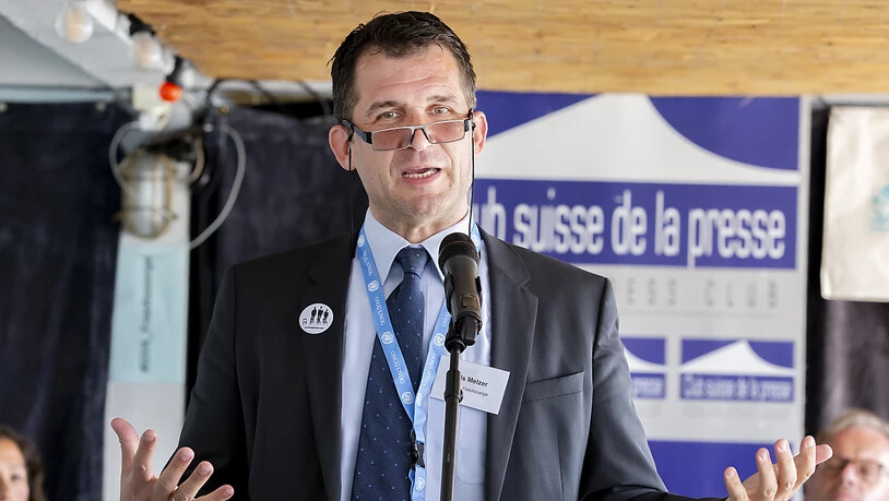 Nils Melzer bei einem Auftrit zum Fall Assange in Genf im Juni 2021. (Archivbild)