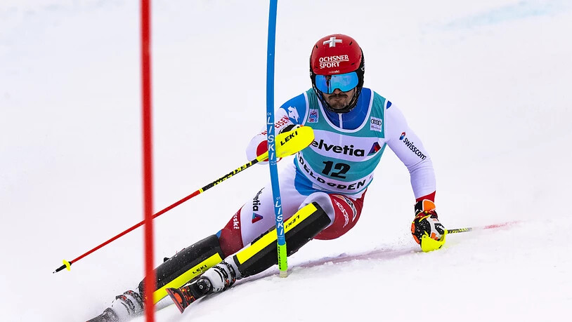 ... sondern auch ein guter Slalom-Fahrer (im Bild in Adelboden)