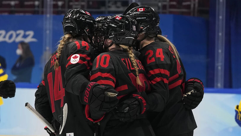 Die Kanadierinnen konnten gegen Schweden gleich elfmal jubeln