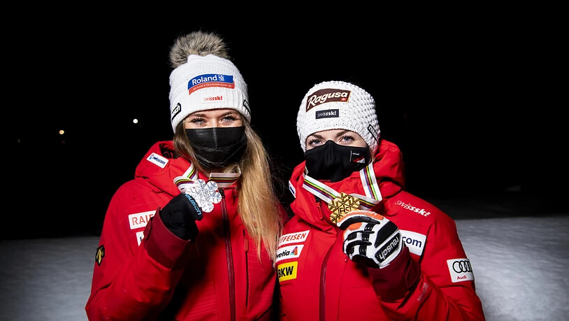 Vor einem Jahr standen Corinne Suter und Lara Gut-Behrami gemeinsam auf dem WM-Podest