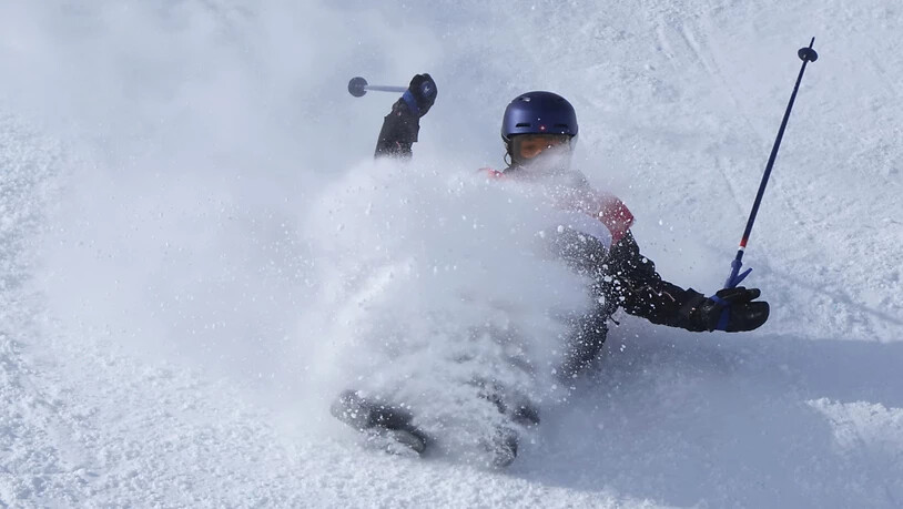Im ersten und im dritten Run landete Mathilde Gremaud im Schnee