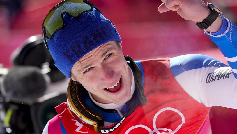 So sieht der Slalom-Olympiasieger aus: Clément Noël fuhr dank eines Traum-Laufes am Nachmittag von Position 6 noch zu Gold