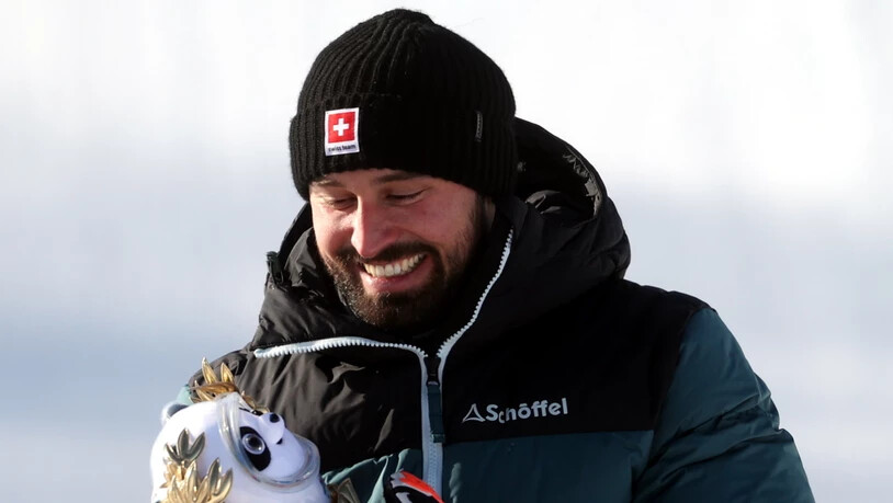 Ryan Regez bei der Flower-Zeremonie nach dem Rennen