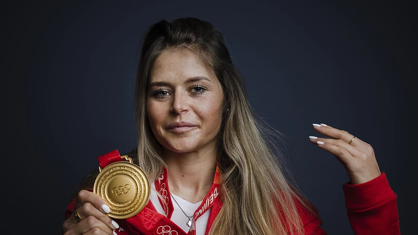 Corinne Suter, die Olympiasiegerin in der Abfahrt