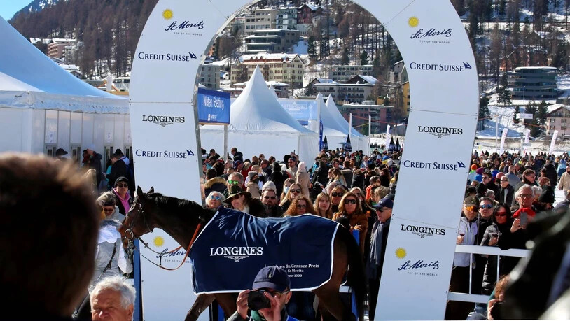 Das Siegerpferd: Vlacav Janacek auf Furioso gewinnt das Flachrennen ‘Longines 82. Grosser Preis von St. Moritz.