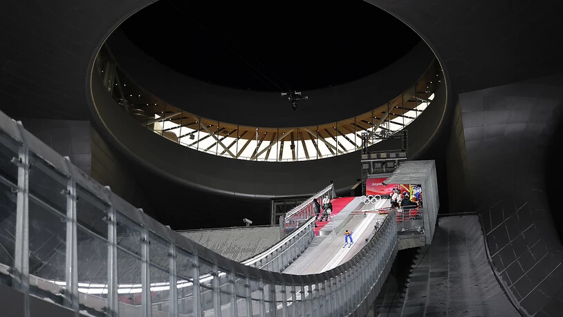 Die topmoderne Olympia-Sprungschanze in Zhangjiakou